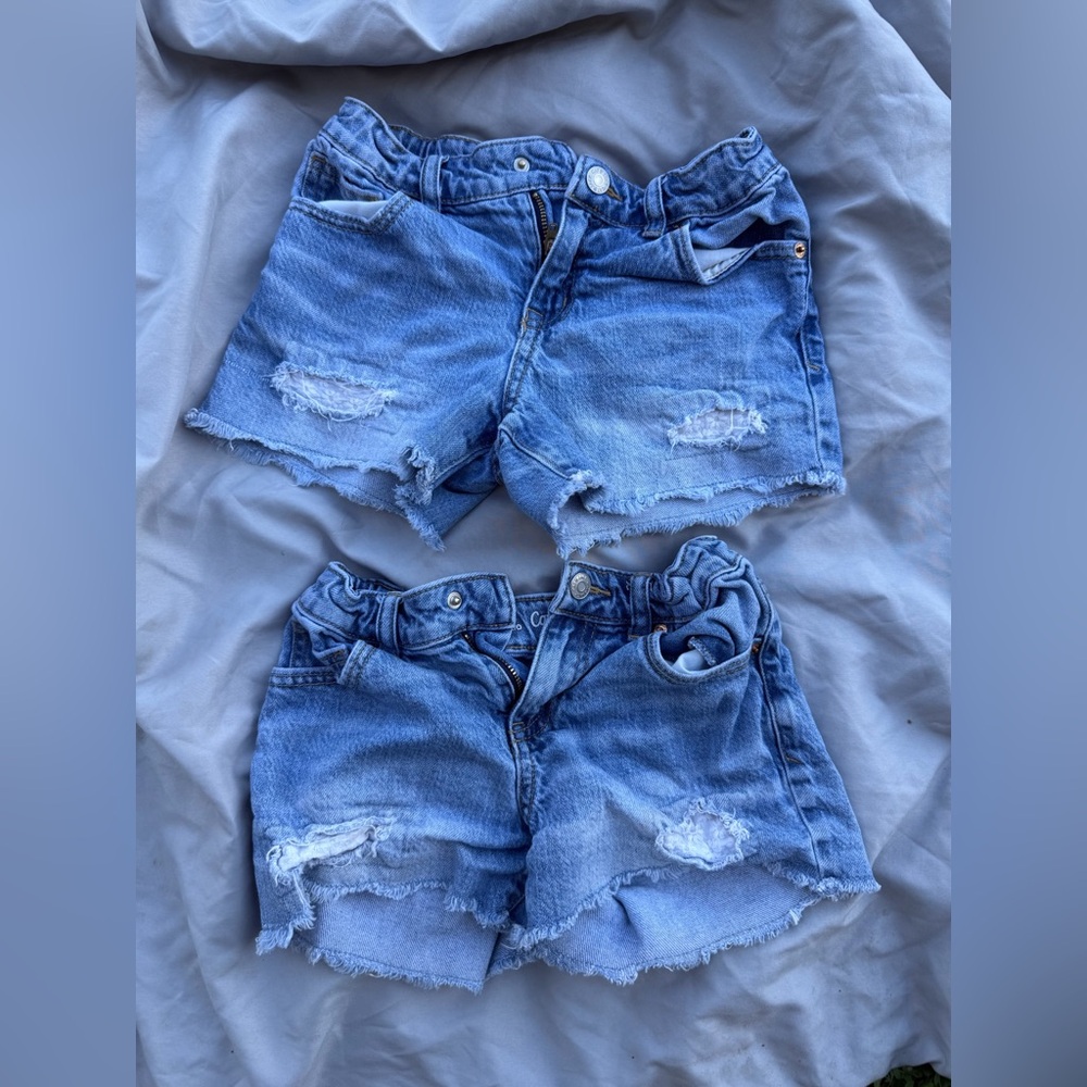 Cat & Jack Distressed Blue Jean Shorts Bundle